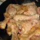 Κοτόπουλο ψημένο με καρπούζι και πατάτες στο φούρνο