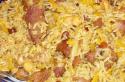 Pilaf dari nasi kukus: resep daging babi dengan foto